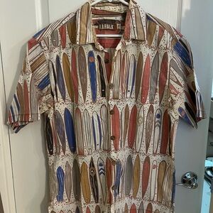 Kahala Surfboard Print Men's Casual Shirt